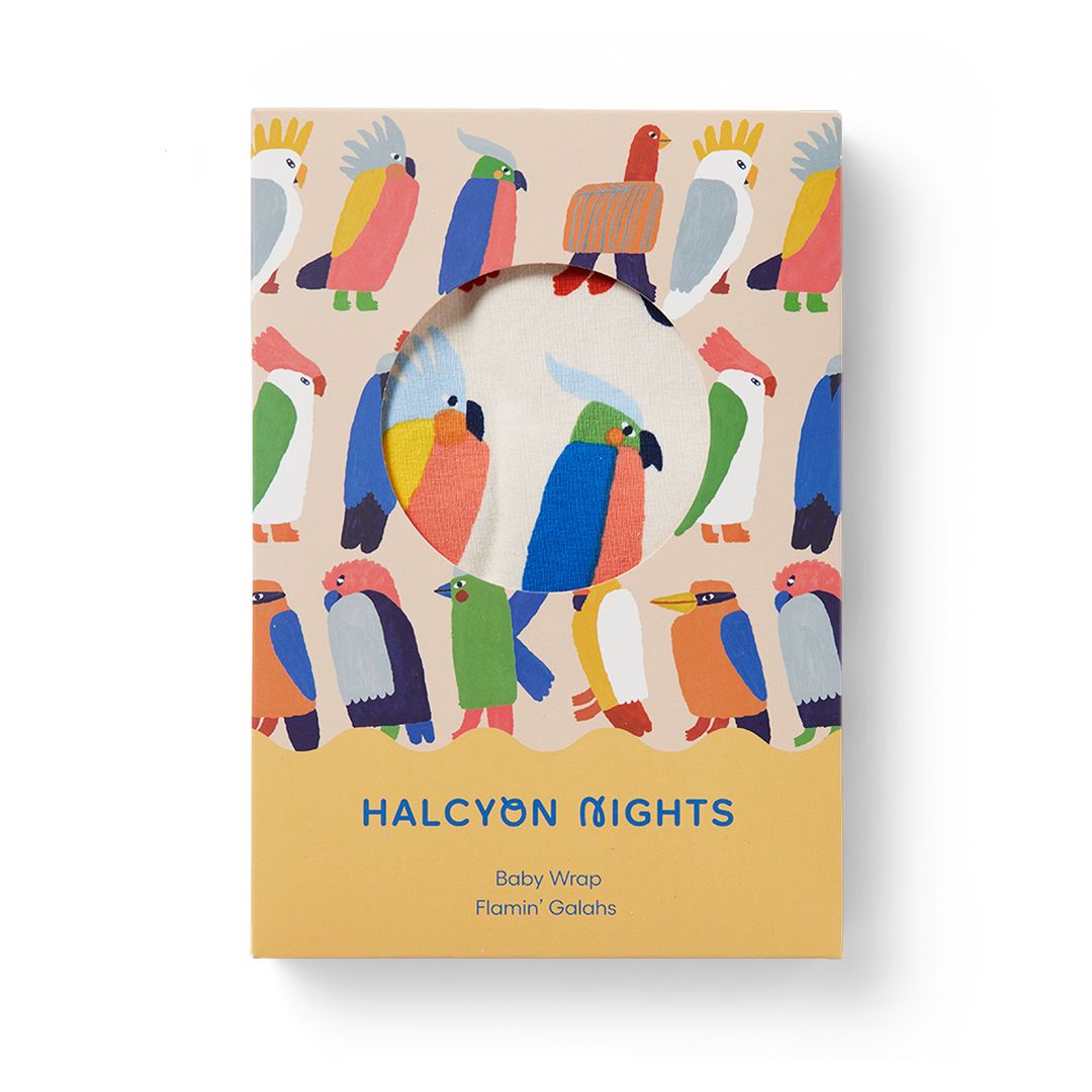 Halcyon Nights Baby Wrap - Flamin' Galahs