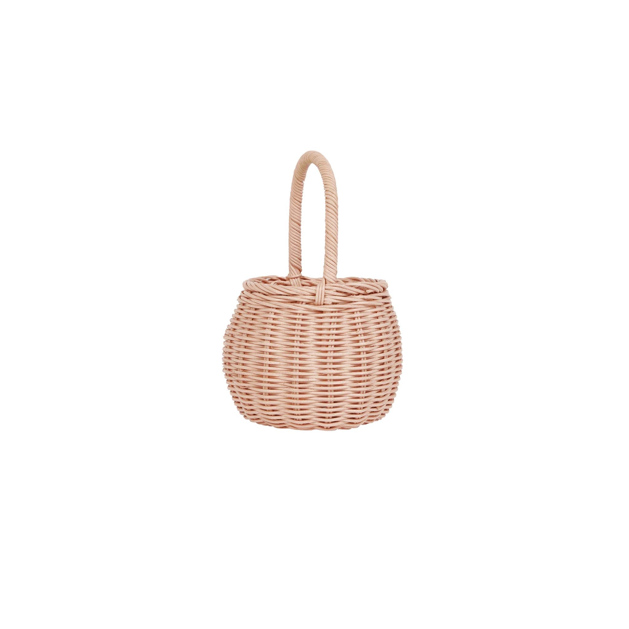 Rattan Berry Basket - Rose