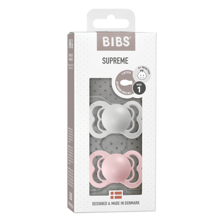 BIBS Pacifier 2 Pack Supreme - Latex - Blossom/Haze