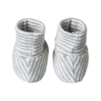 Booties - Grey Marl Stripe