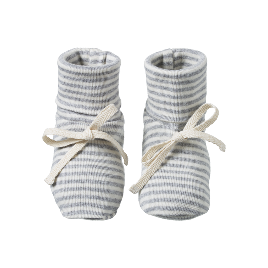 Booties -  Grey Marl Stripe