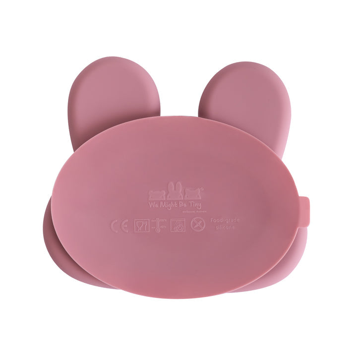 Bunny Stickie Plate - Dusty Rose