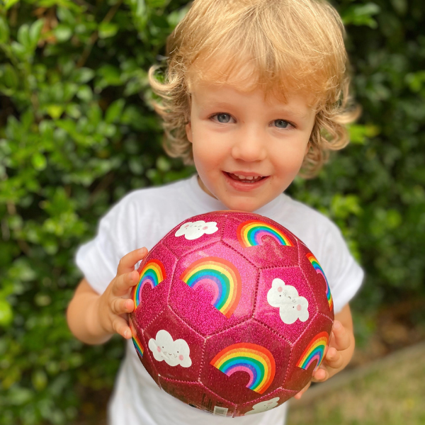 Size 3 Glitter Soccer Ball - Rainbow