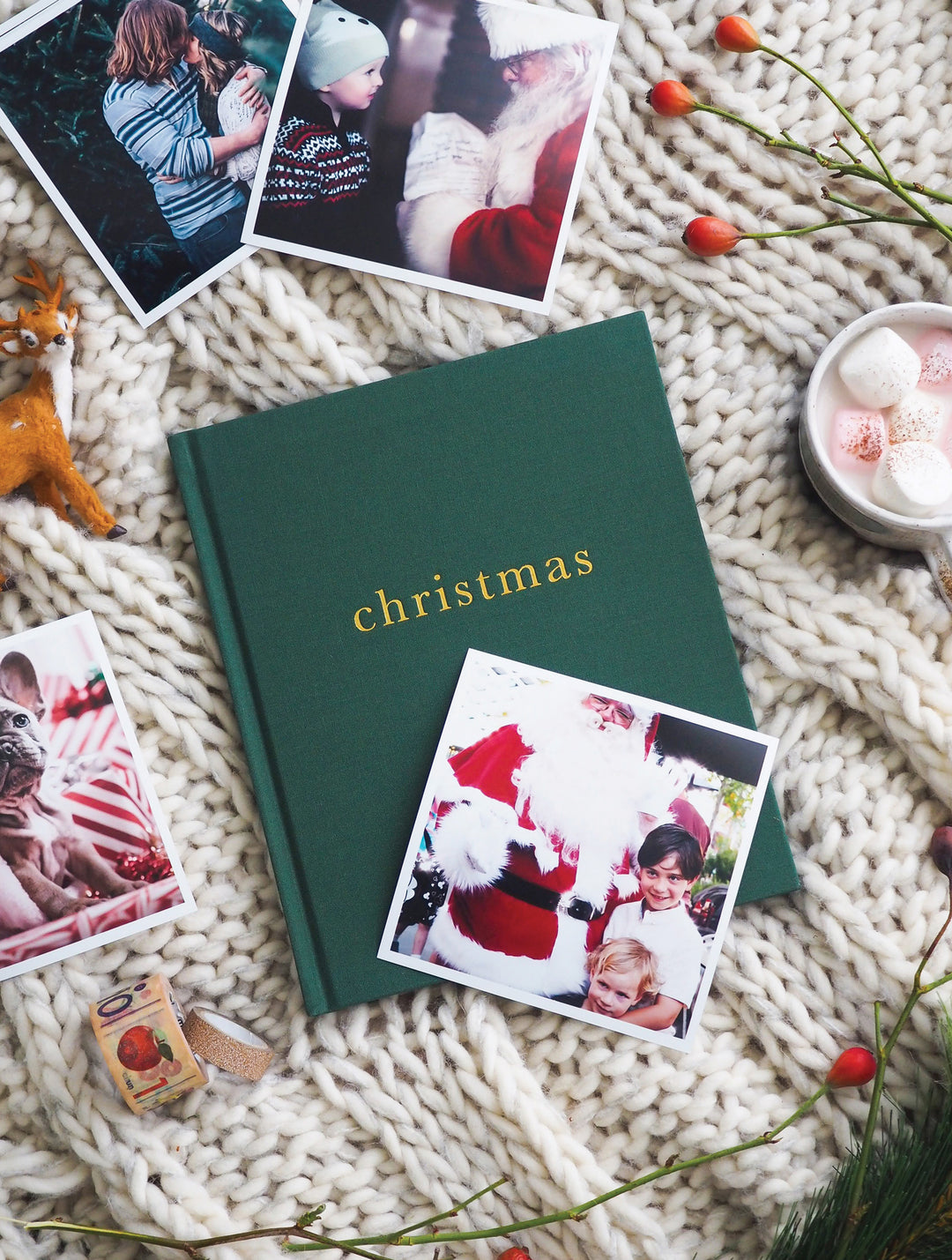 Write To Me - Family Christmas Book - Forest Green