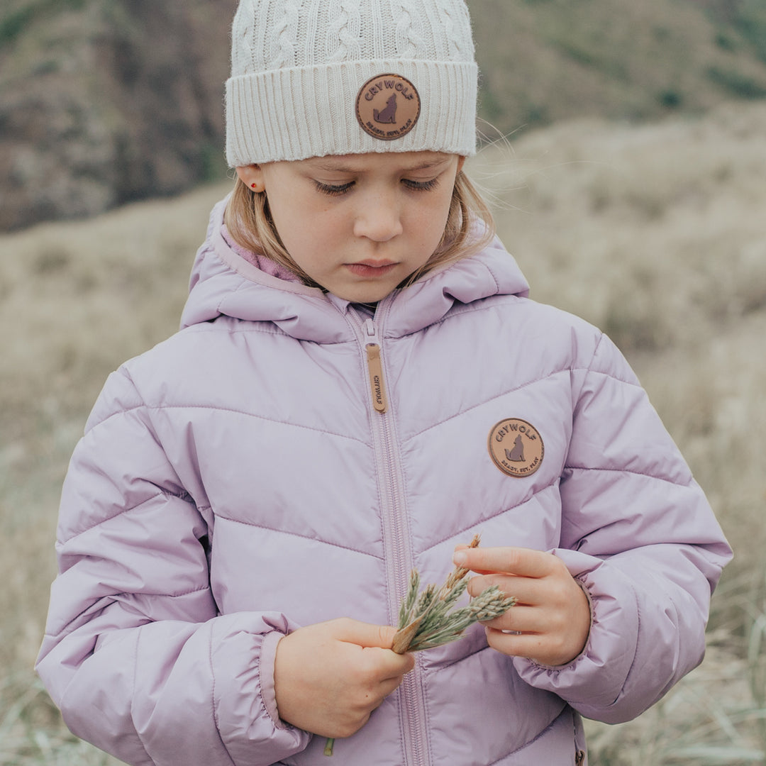 Crywolf Eco-Puffer Jacket - Lilac