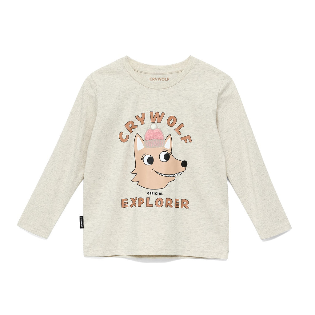 Crywolf Long Sleeve T-Shirt - Oatmeal Explorer