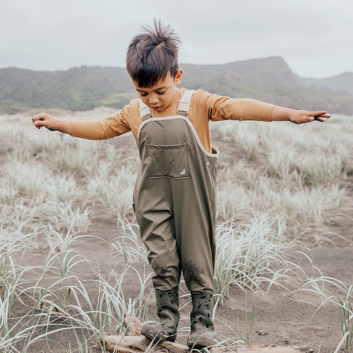 Crywolf Rain Overalls - Khaki