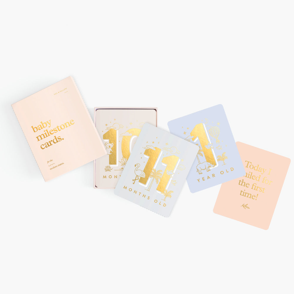 Fox & Fallow Baby Milestone Cards - Cream