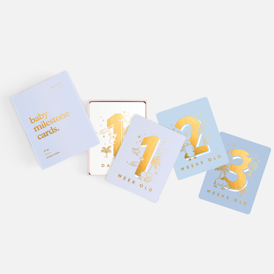 Fox & Fallow Baby Milestone Cards - Powder Blue