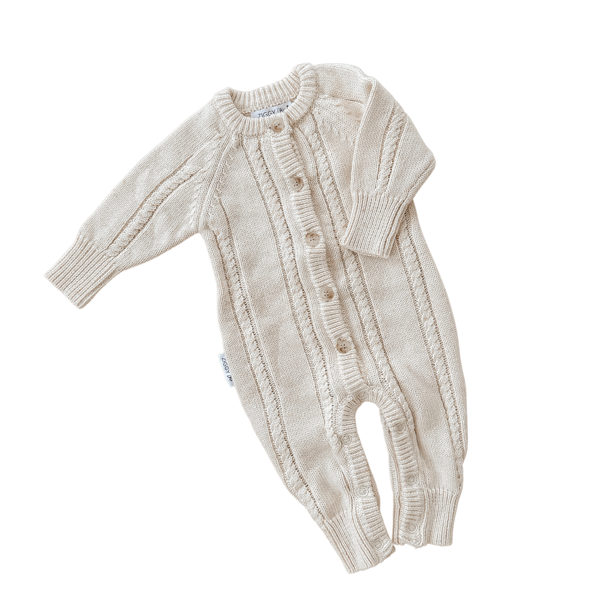 Ziggy Lou - Classic Knit Romper | Biscotti Fleck