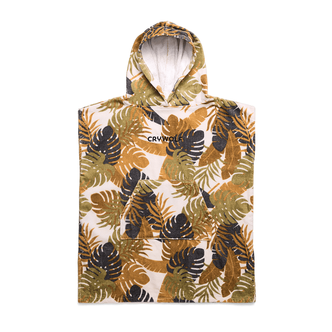 Crywolf Hooded Towel - Tan Monstera