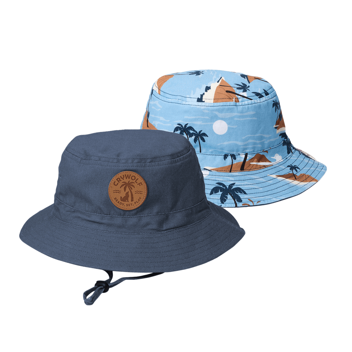 Crywolf Reversible Bucket Hat - Blue Lost Island