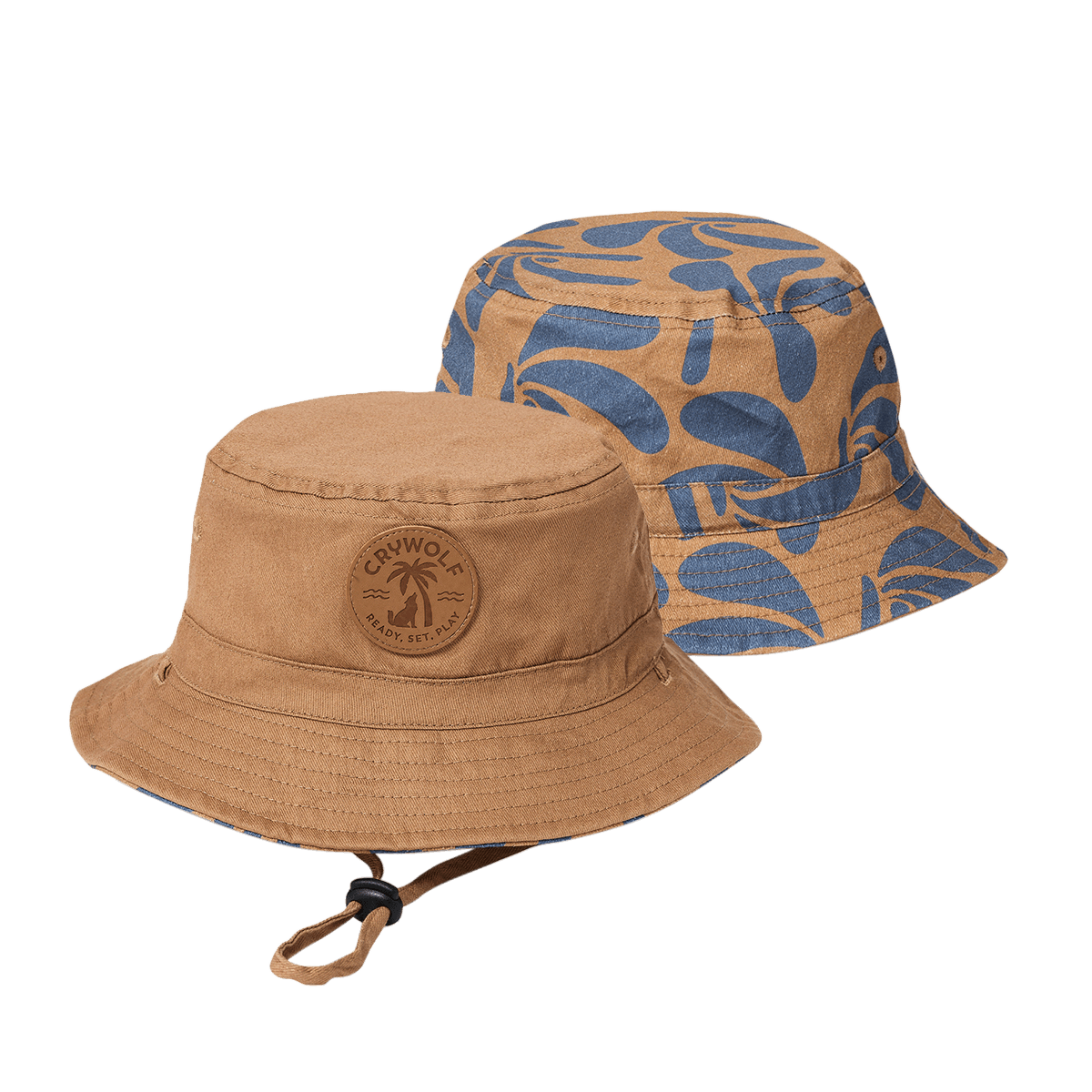 Crywolf Reversible Bucket Hat - Indigo Palms