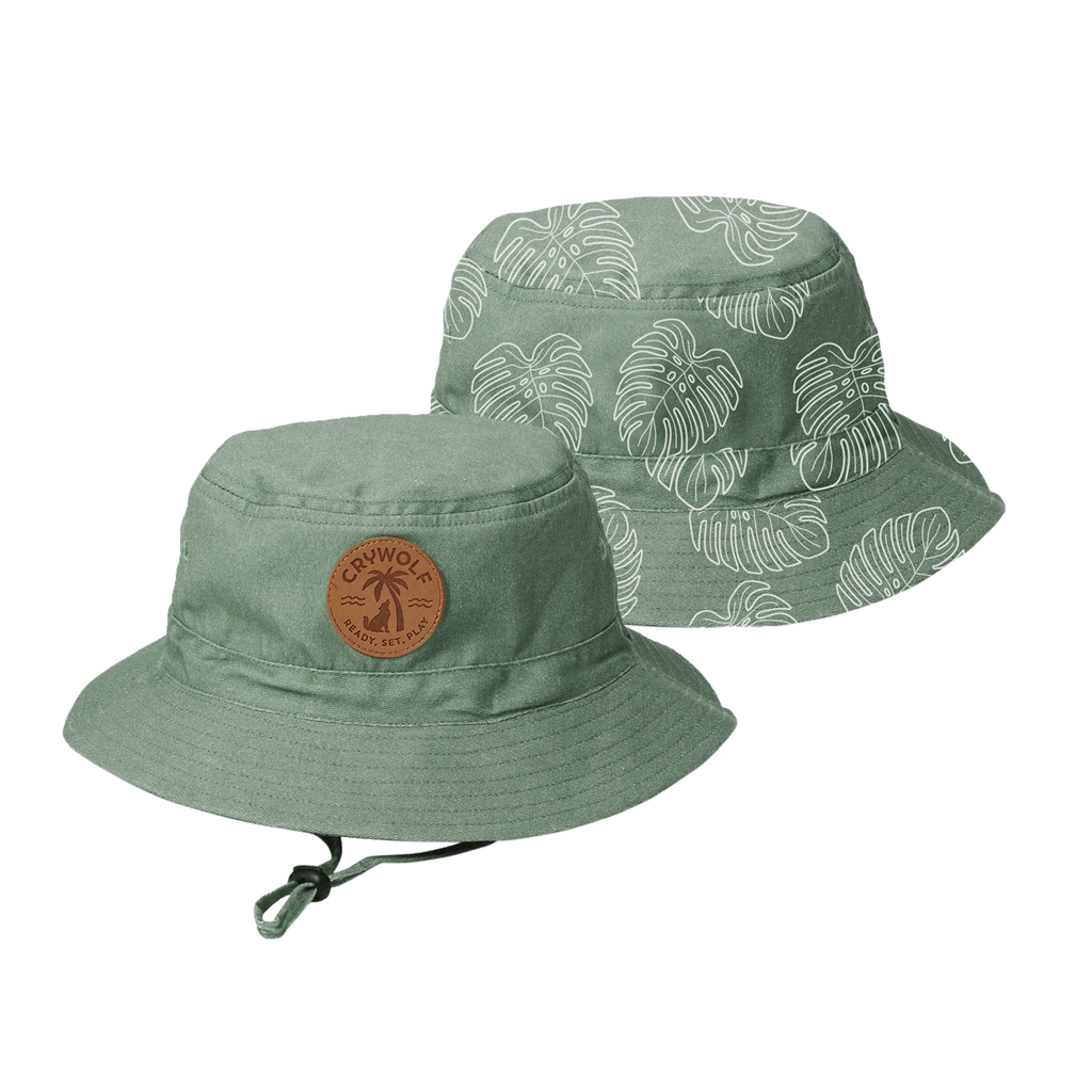 Crywolf Reversible Bucket Hat - Jade Monstera