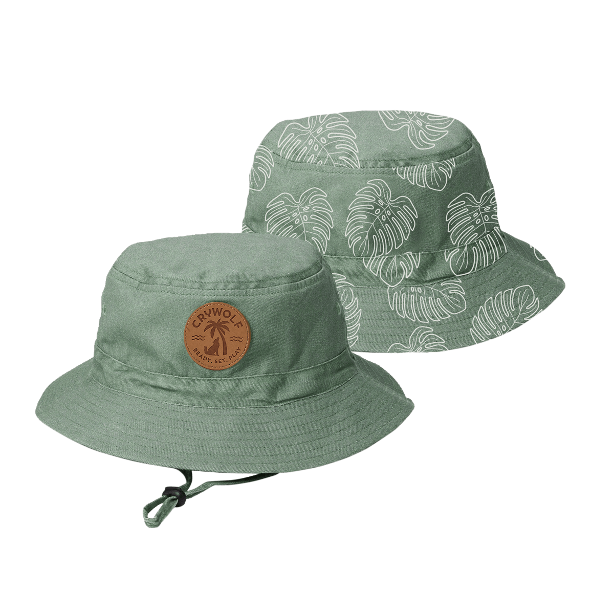 Crywolf Reversible Bucket Hat - Jade Monstera