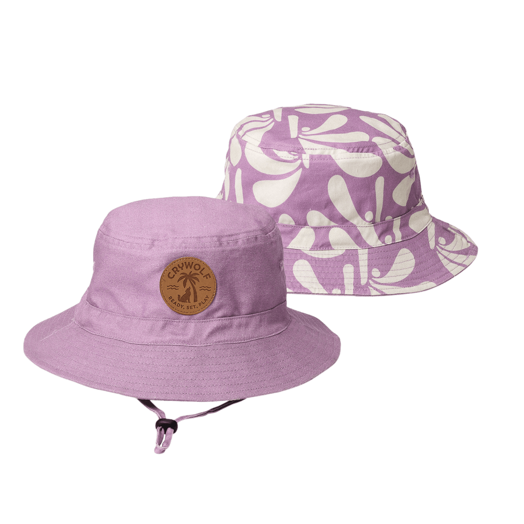 Crywolf Reversible Bucket Hat - Lilac Palms