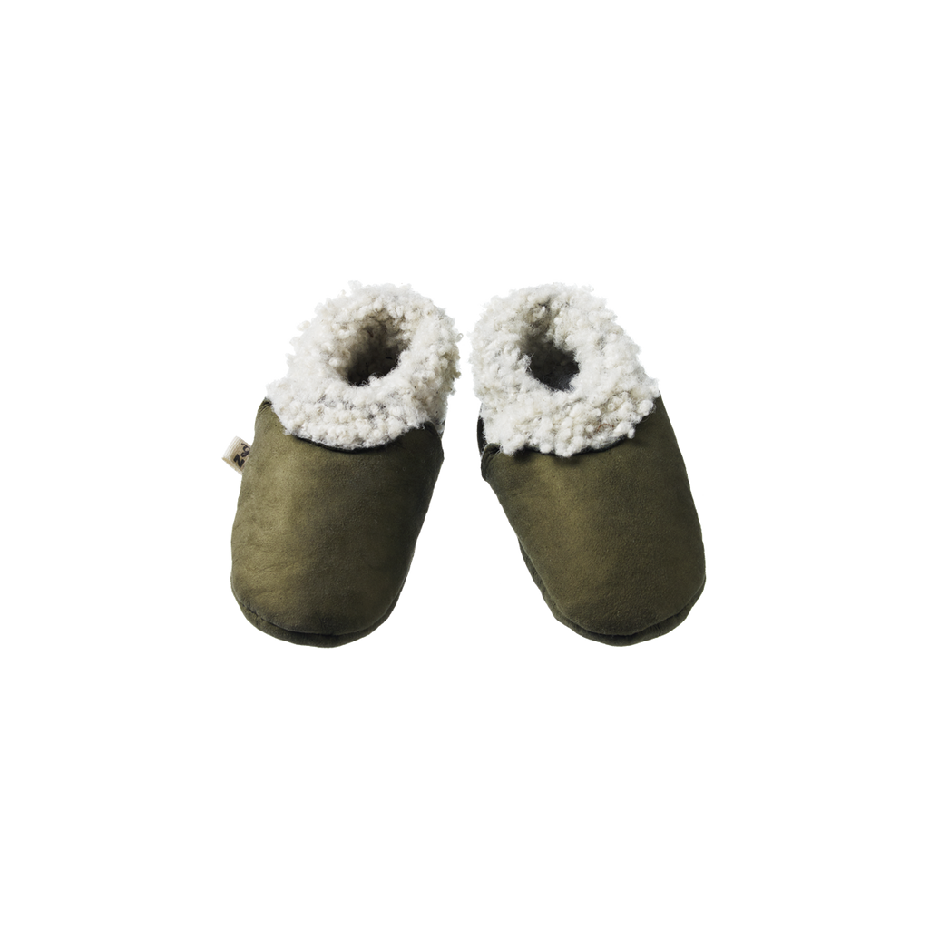 Nature Baby Lambskin Booties - Cypress