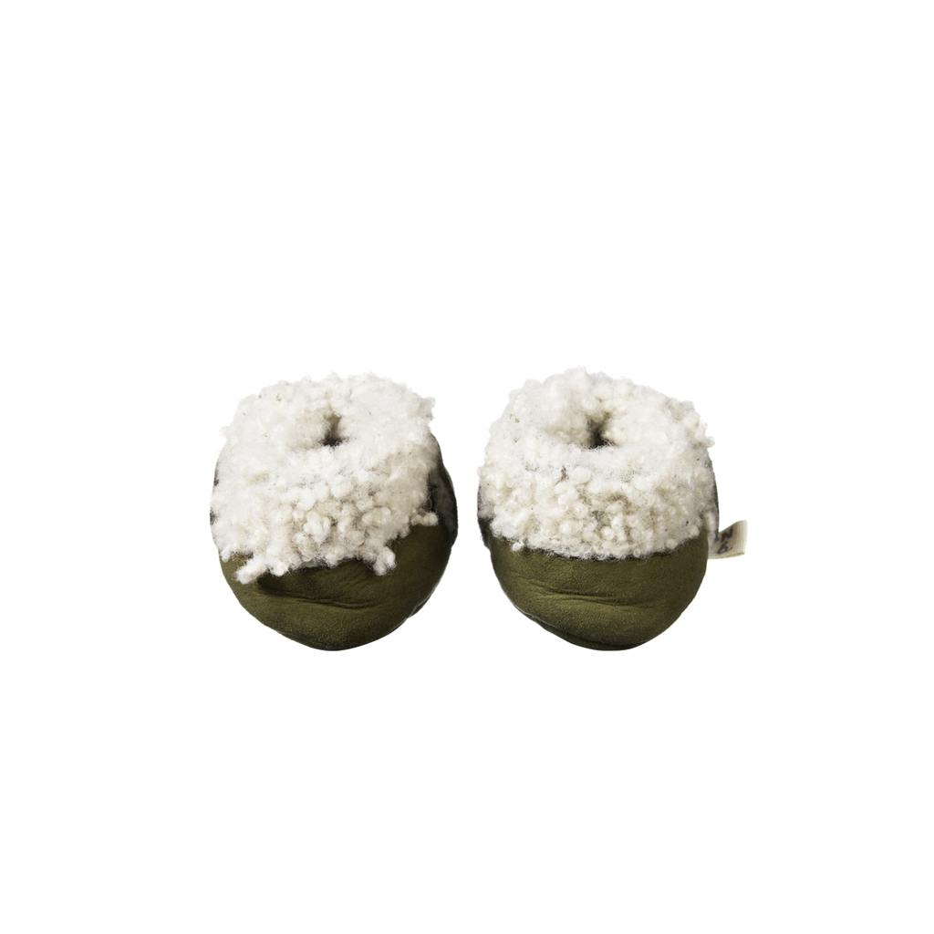Nature Baby Lambskin Booties - Cypress