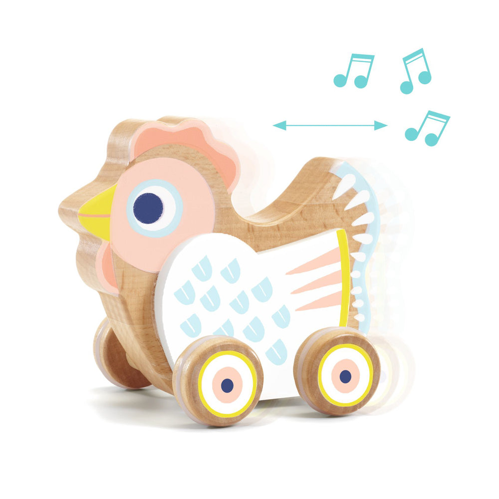 Djeco - BabySing Hen on Wheels
