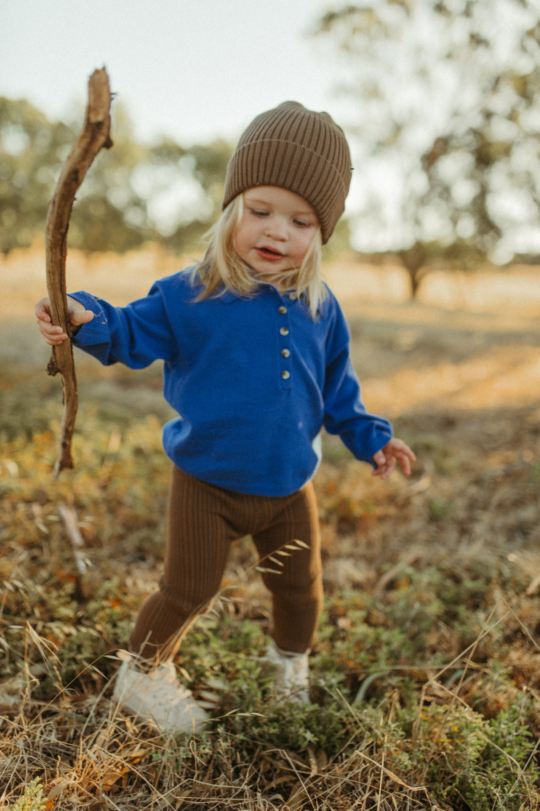 Grown Organic Ribbed Leggings - Espresso