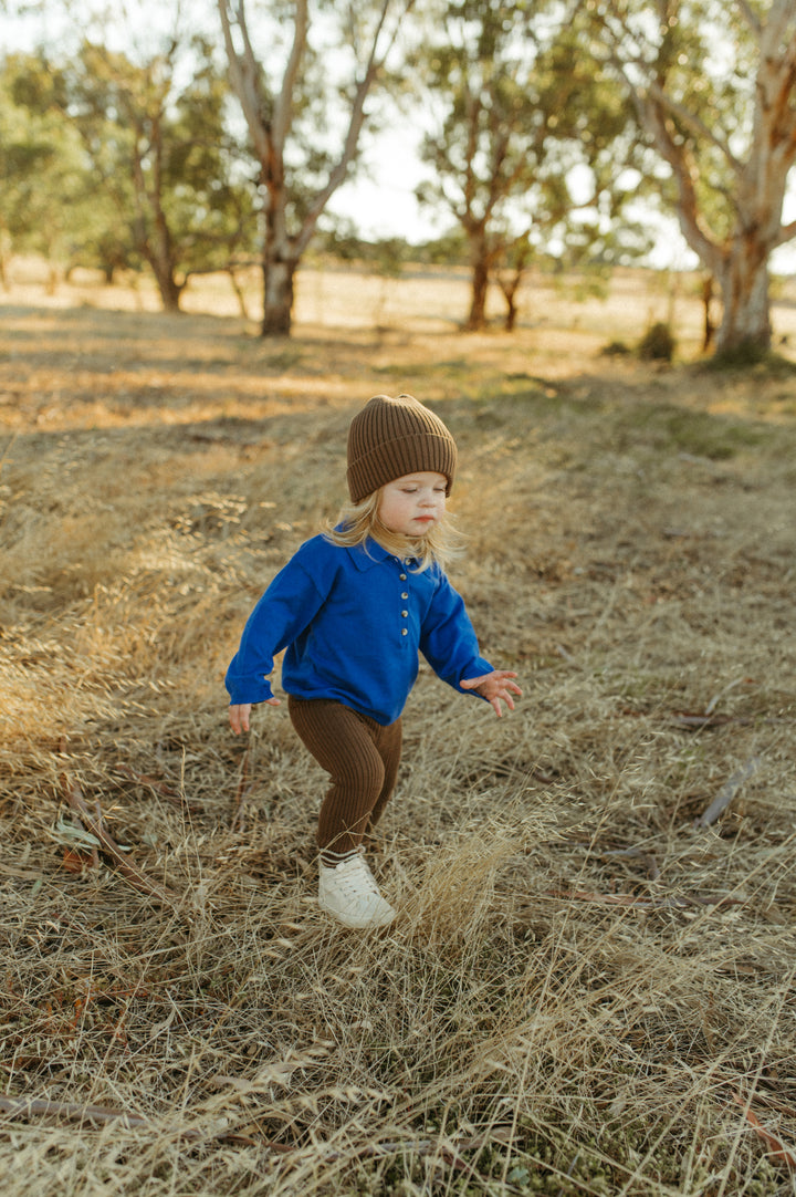 Grown Organic Ribbed Leggings - Espresso