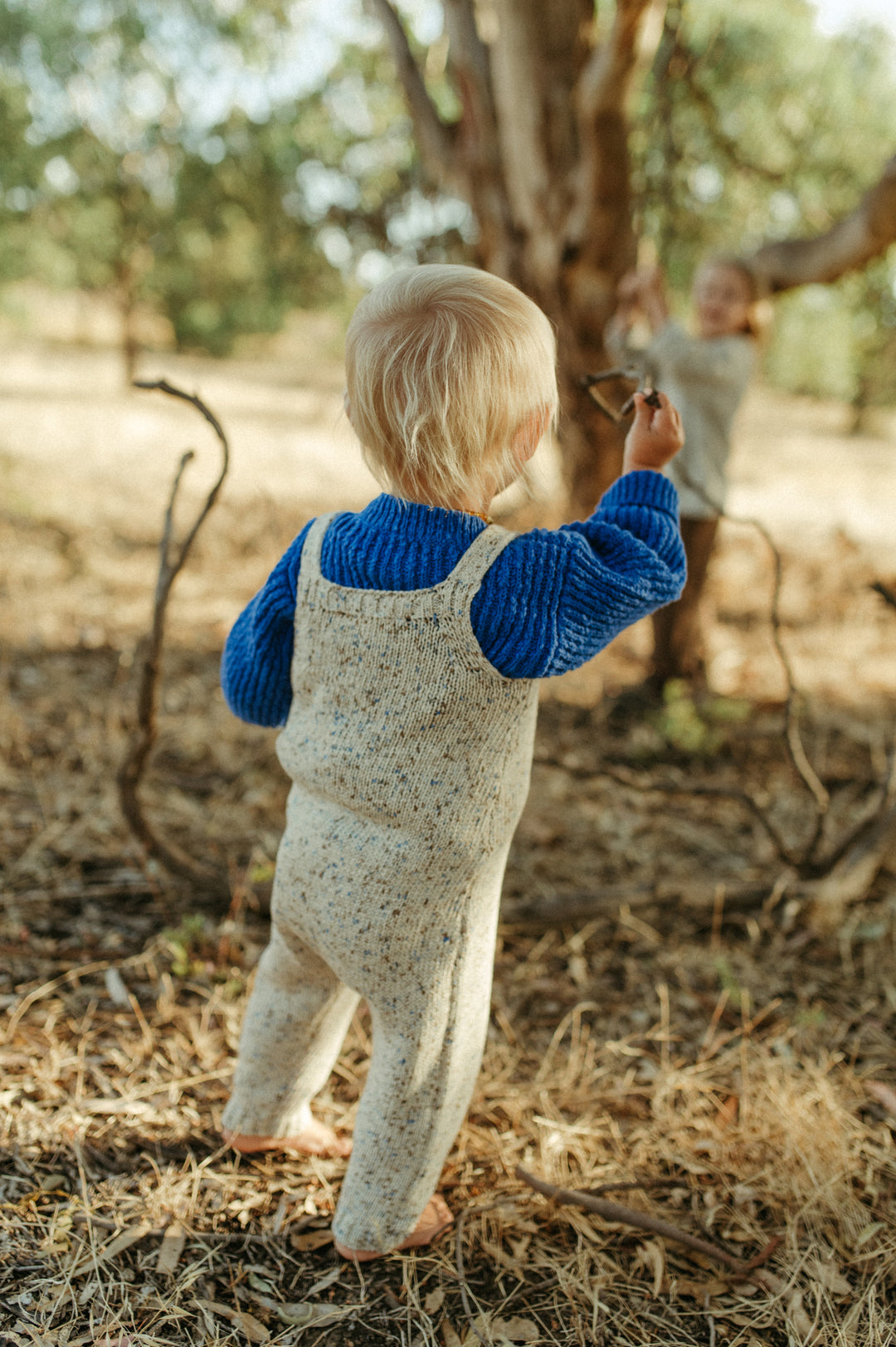 Grown Organic Textured Cardigan - Cobalt