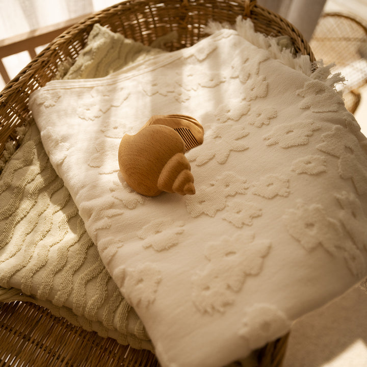 Grown Baby Hooded Towel - Milk Petal