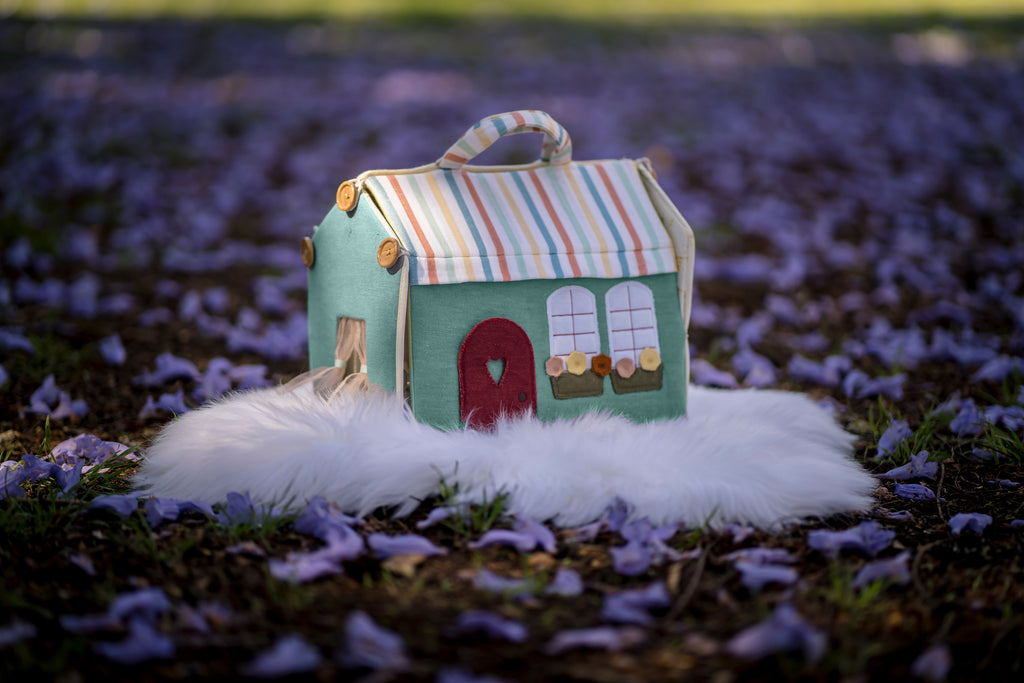 Doll House with Wooden Furniture and Doll