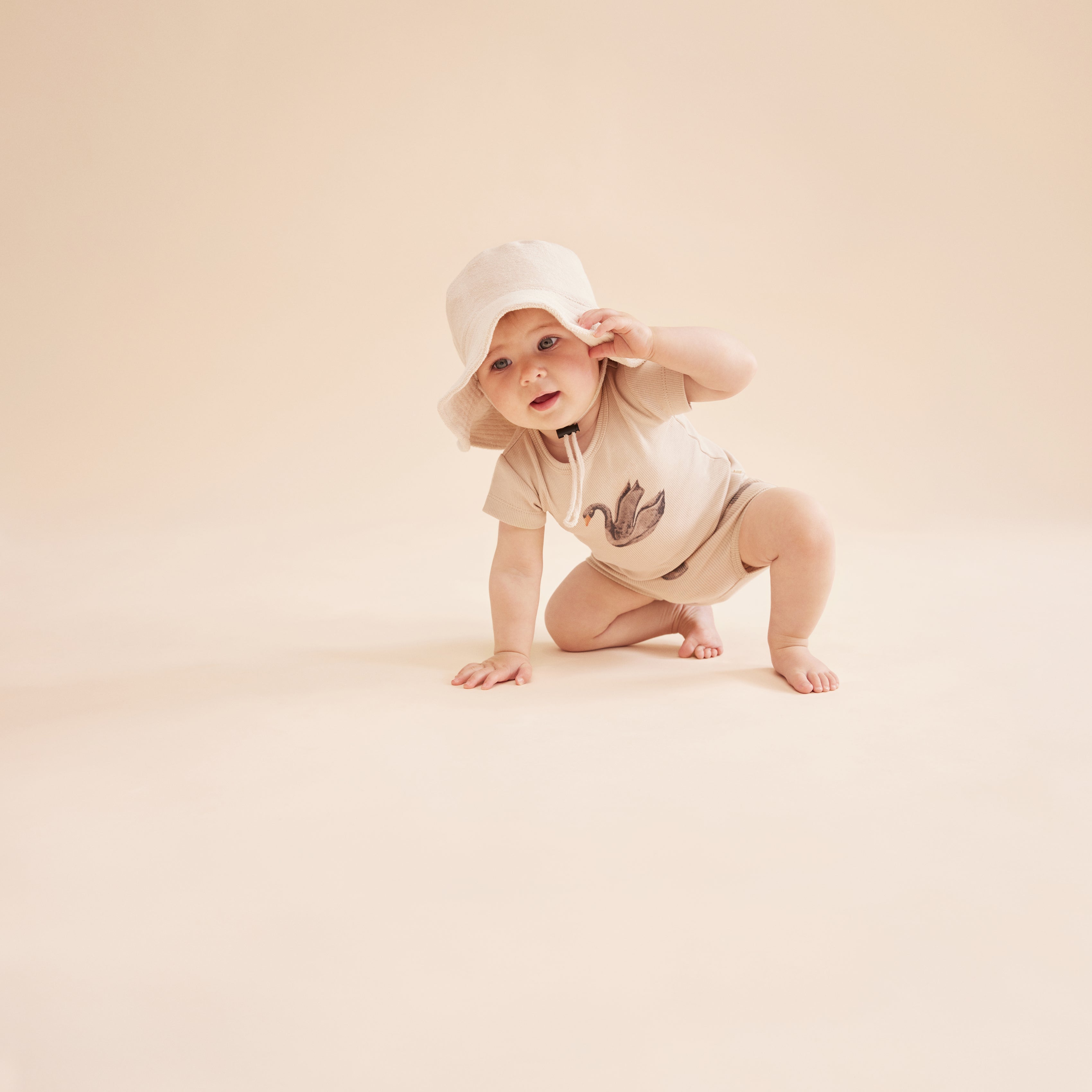 Organic Rib Tee - Little Swan