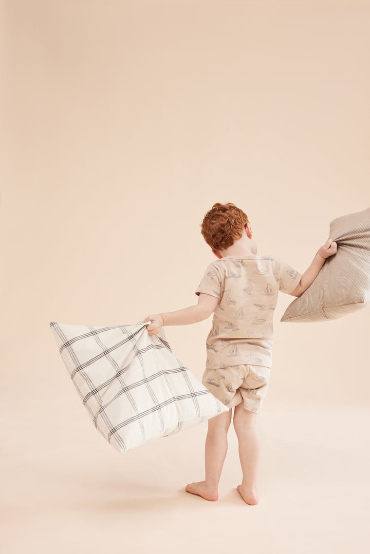Wilson & Frenchy Organic Rib Short Sleeve Pyjamas - Little Pelican