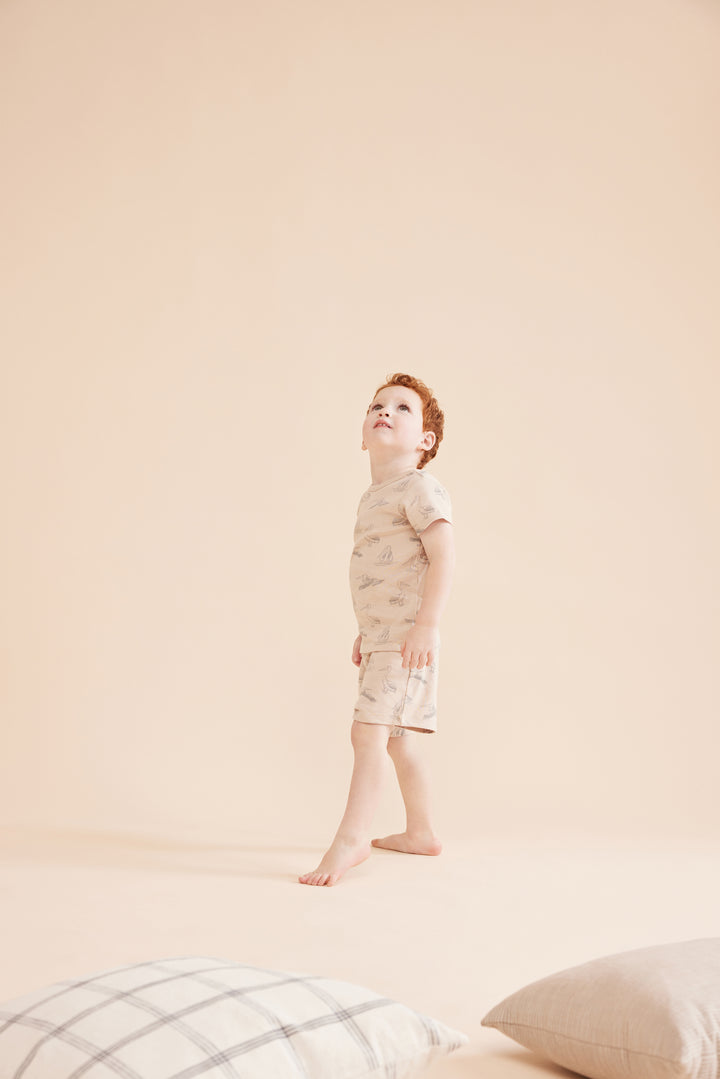 Wilson & Frenchy Organic Rib Short Sleeve Pyjamas - Little Pelican