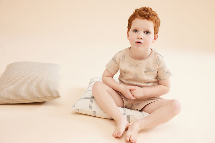 Wilson & Frenchy Organic Rib Short Sleeve Pyjamas - Little Pelican