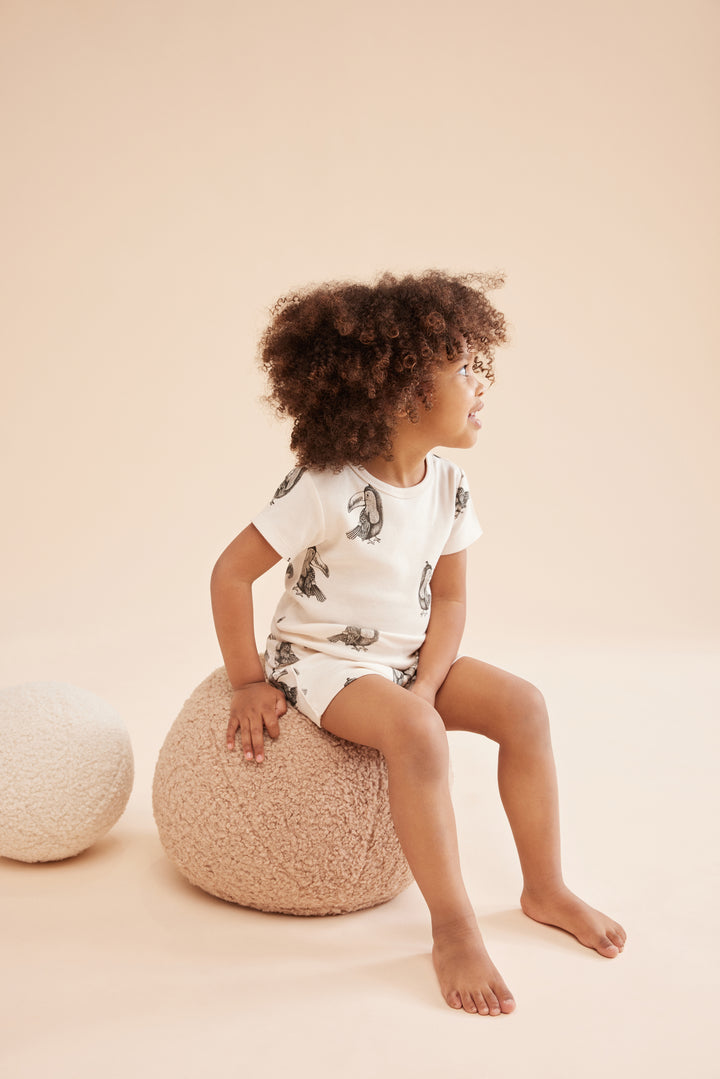 Wilson & Frenchy Organic Rib Short Sleeve Pyjamas - Tommy Toucan