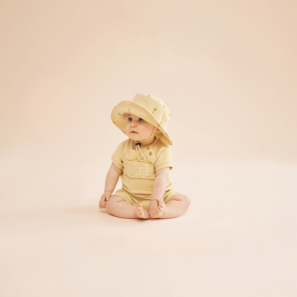 Organic Terry Short Sleeve Sweat - Hay