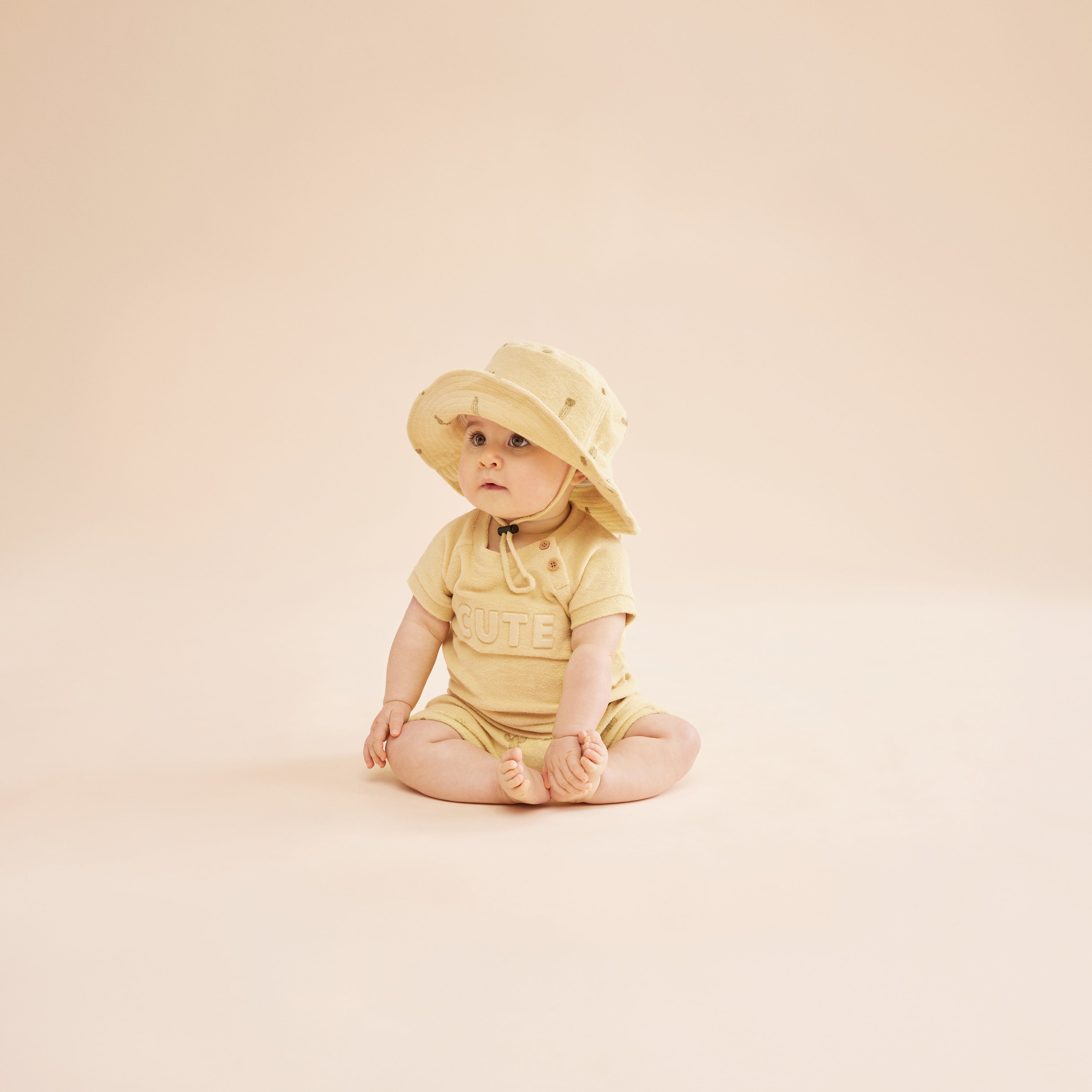 Organic Terry Short Sleeve Sweat - Hay