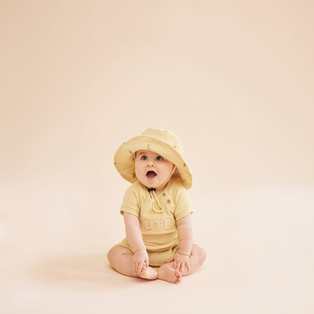 Organic Terry Short Sleeve Sweat - Hay