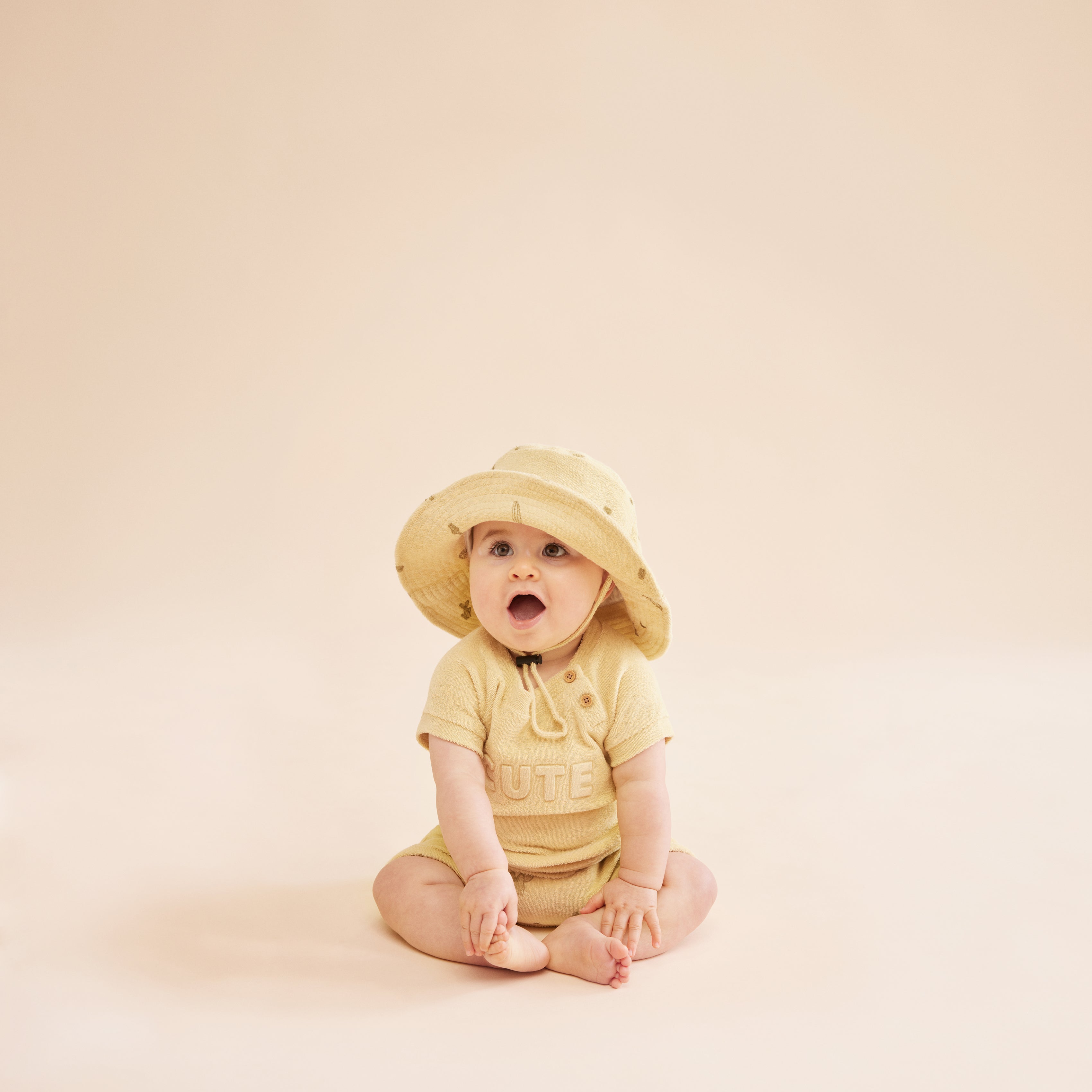 Organic Terry Short Sleeve Sweat - Hay