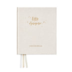 Boxed Linen Cover Luxe Baby Journal - Stardust