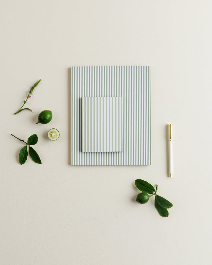 Emma Kate Co. Notebook | Grande | Olive Stripe