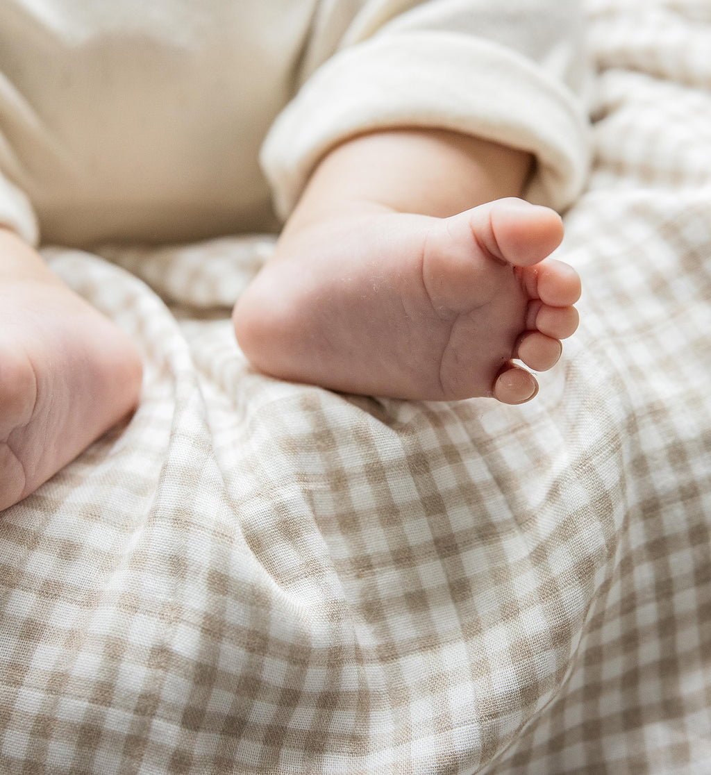 Baby Swaddle - Cocoa Gingham