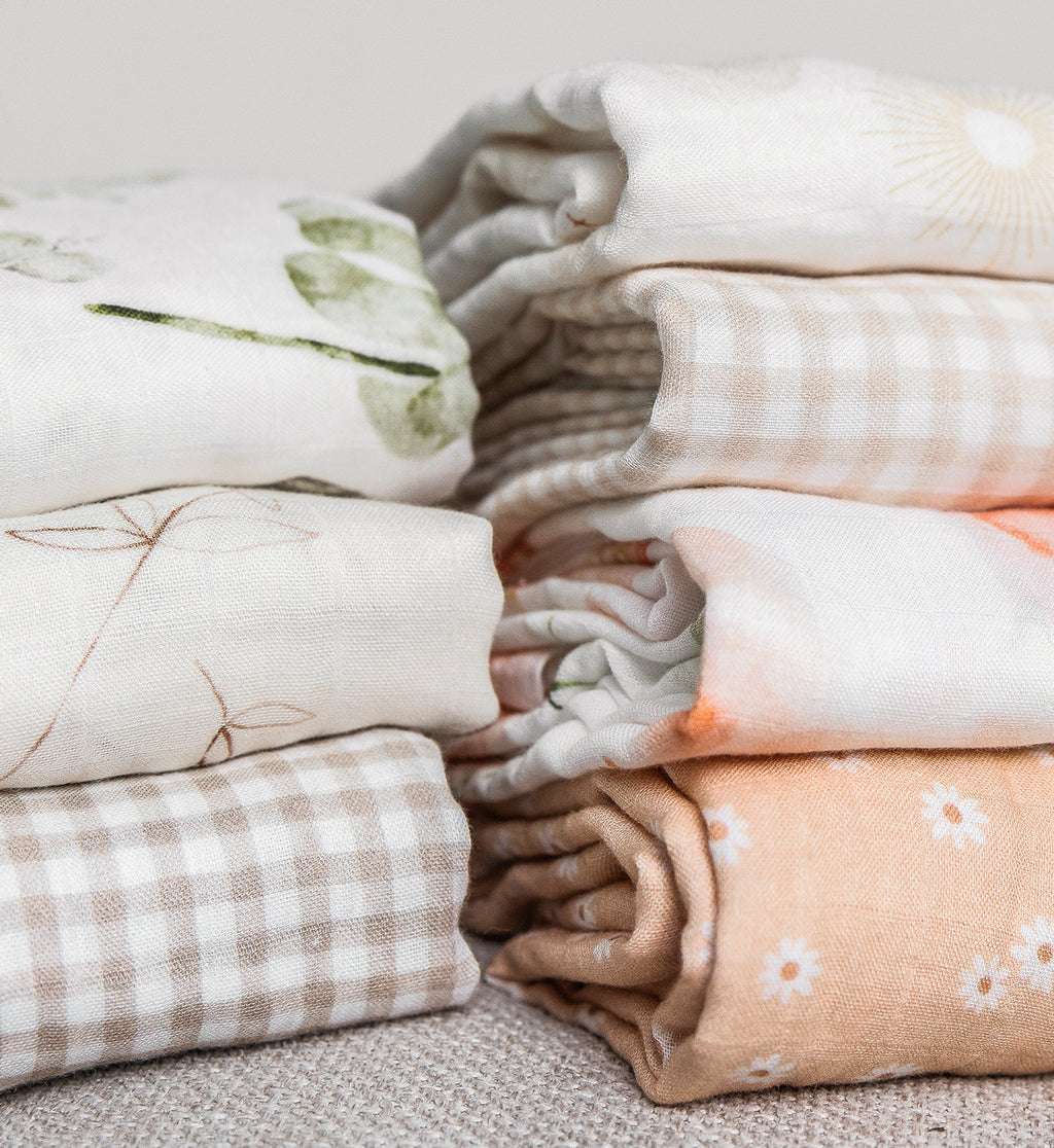 Baby Swaddle - Cocoa Gingham