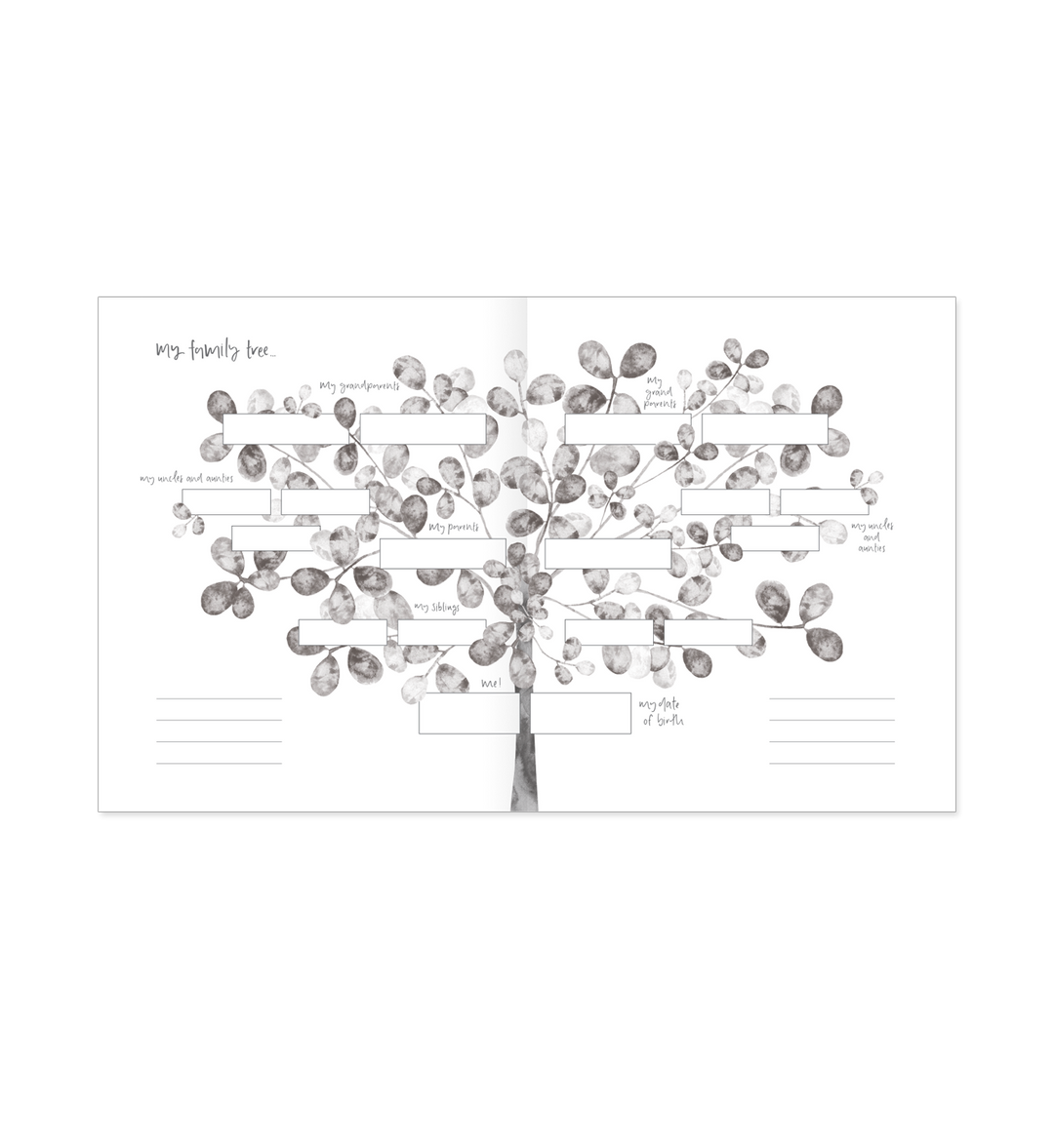 Emma Kate Co. Boxed Linen Cover Luxe Baby Journal - Sage Green