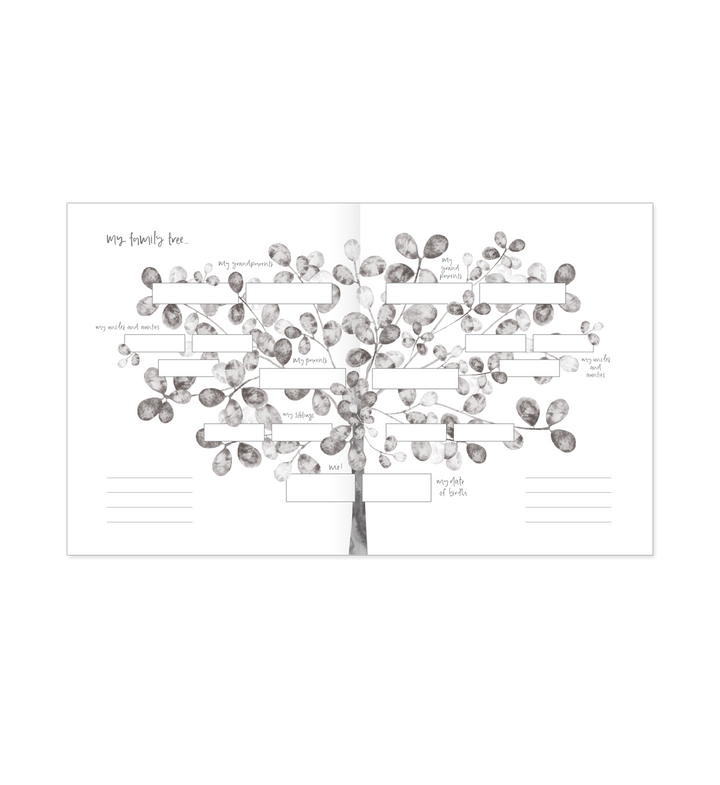 Emma Kate Co. Boxed Linen Cover Luxe Baby Journal - Sage Green