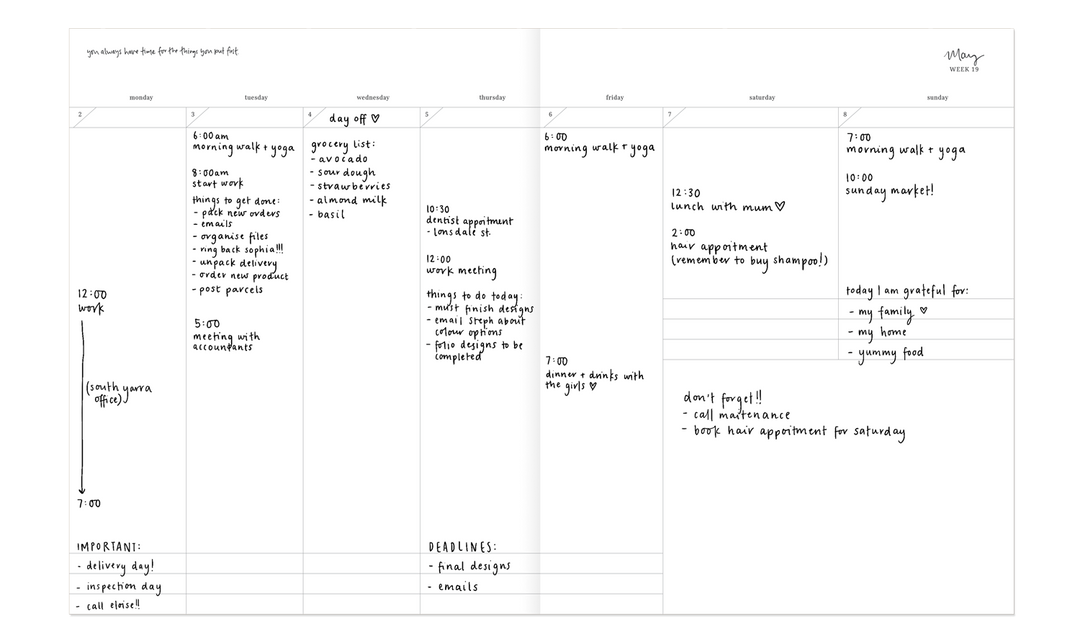 Emma Kate Co. 2022 Planner | A4 Weekly | Honey