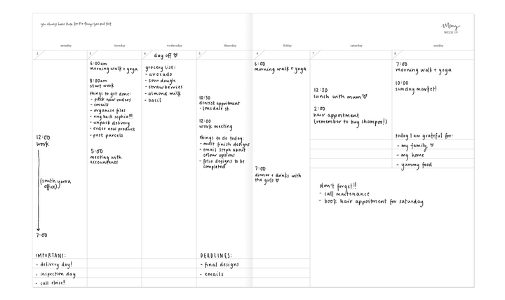 Emma Kate Co. 2022 Planner | A4 Weekly | Honey