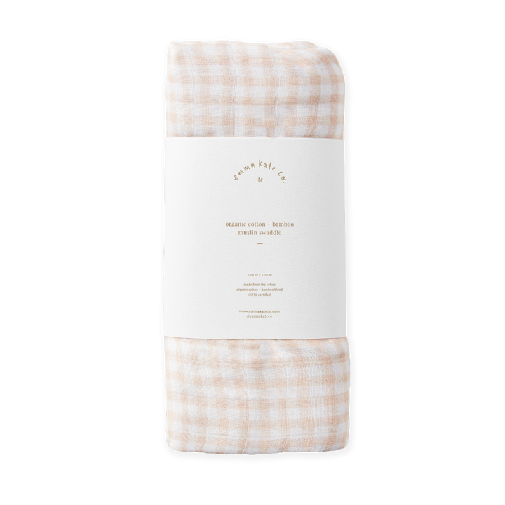 Emma Kate Co. Baby Swaddle - Peony Gingham