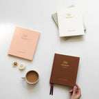 Boxed Linen Cover Luxe Baby Journal - Pecan