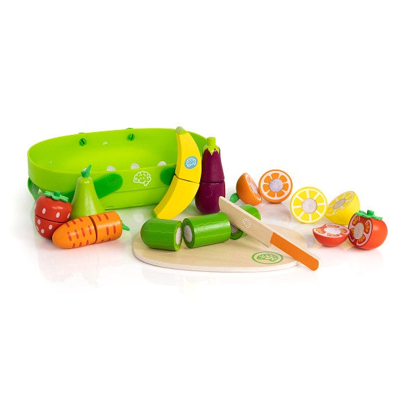 Fat Brain - Pretendables Fruit & Veggie Basket Set
