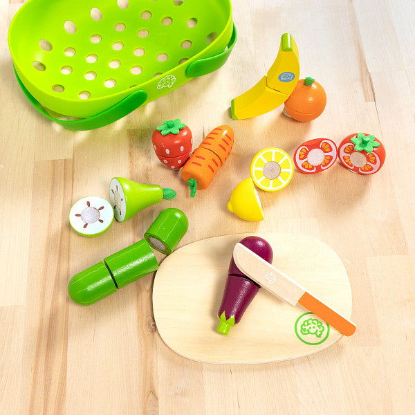 Fat Brain - Pretendables Fruit & Veggie Basket Set