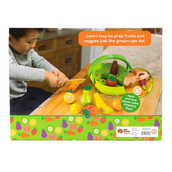 Fat Brain - Pretendables Fruit & Veggie Basket Set